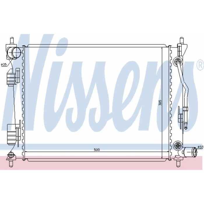 Радиатор системы охлаждения NISSENS 66757