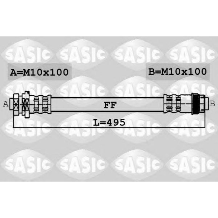 Шланг тормозной SASIC 6604030