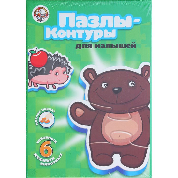 Пазлы-контуры «Лесные животные» (мягк.)