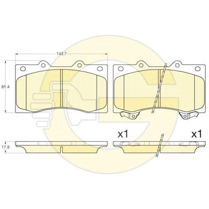 Колодки тормозные дисковые GIRLING 6135605