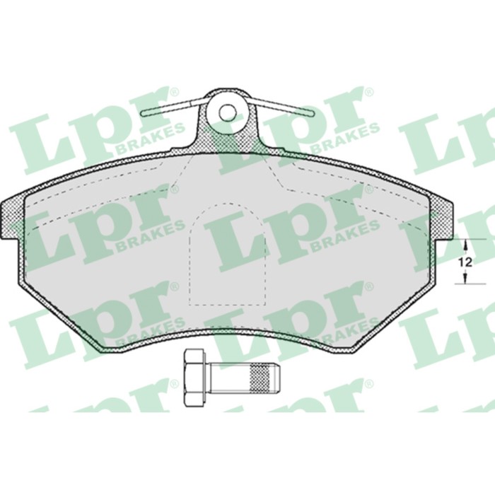 Колодки тормозные дисковые, комплект LPR 05P600