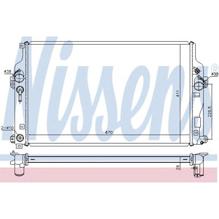 Радиатор системы охлаждения NISSENS 646865
