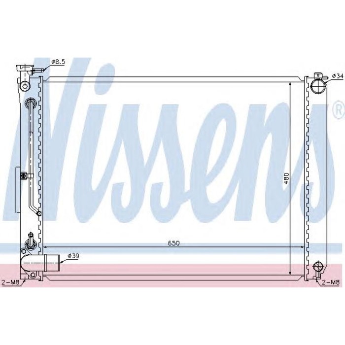 Радиатор охлаждения двигателя NISSENS 646866