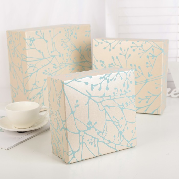 Набор коробок 3в1, 23,5 х 23,5 х 10,5 - 18 х 18 х 8 см