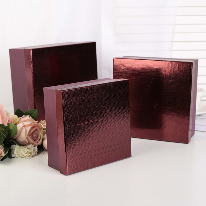 Набор коробок 3в1, 23,5 х 23,5 х 10,5 - 18 х 18 х 8 см