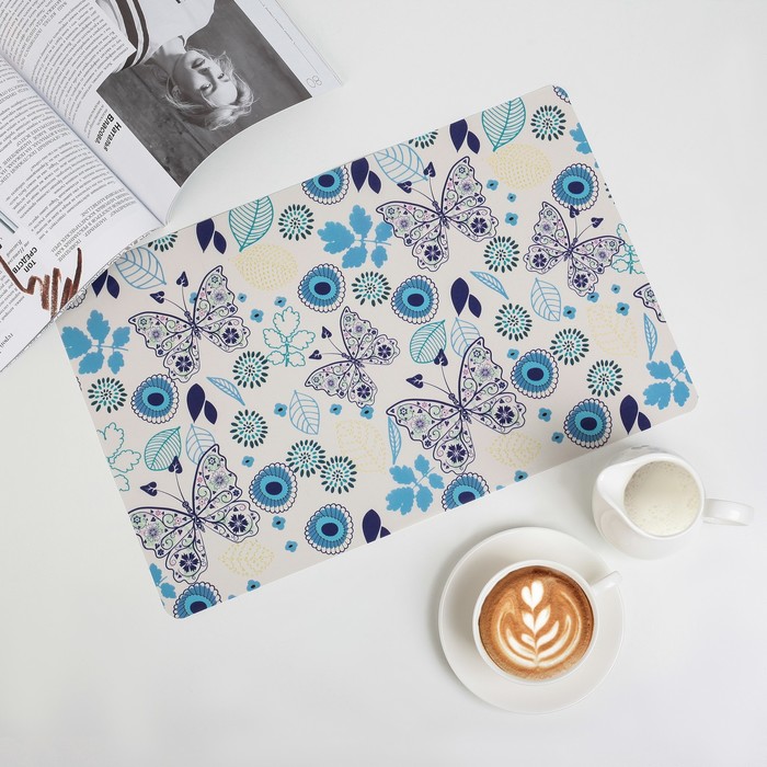 Салфетка кухонная "Бабочки" 41х27 см