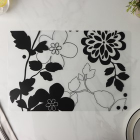 Салфетка сервировочная на стол «Цветы», 43×28 см Ош