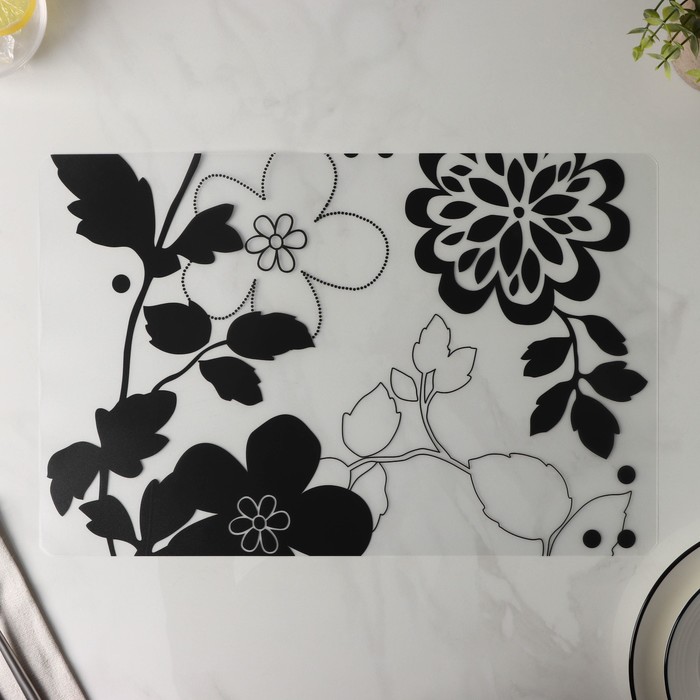 Салфетка сервировочная на стол «Цветы», 41×28 см салфетка сервировочная marmiton пряности 42 28 см