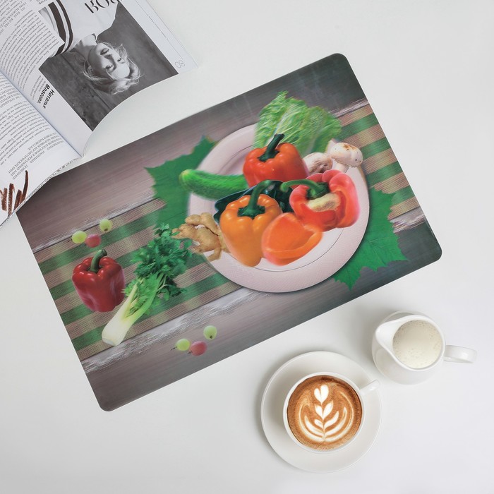 Салфетка кухонная Real 3D "Перцы" 42х27 см