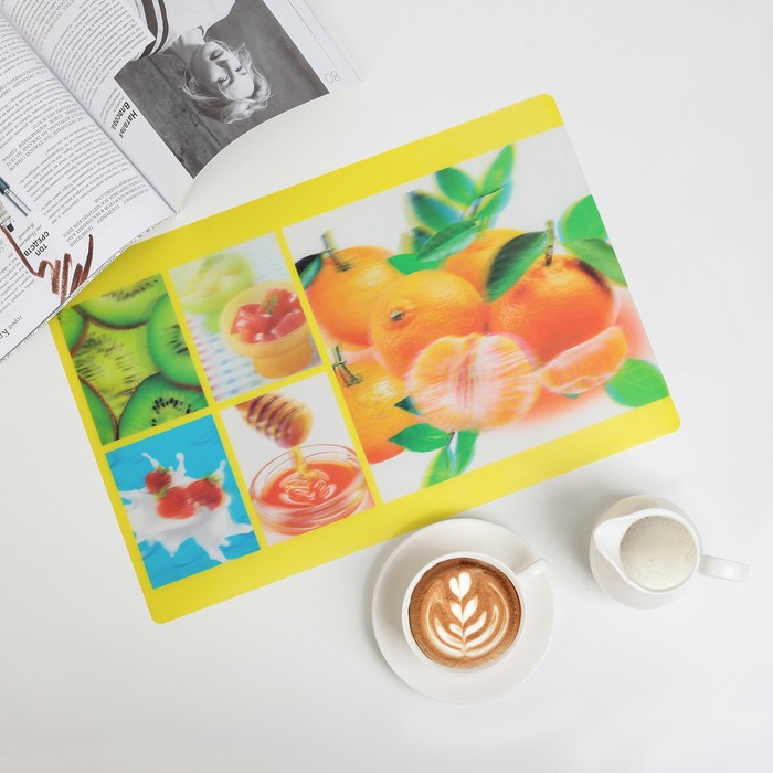 Салфетка кухонная Real 3D "Мандарины" 41х27 см