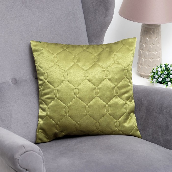 Декоративная наволочка 40х40 см (подушка в подарок) ультрастеп "Этель" Дамаск CYPRESS SOLID