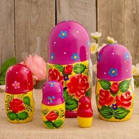 

Матрёшка «Розочка», сиреневый платок, 5 кукольная, 18 см