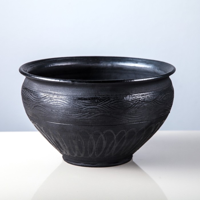 Тарелка глубокая "Чёрная керамика", 2 л