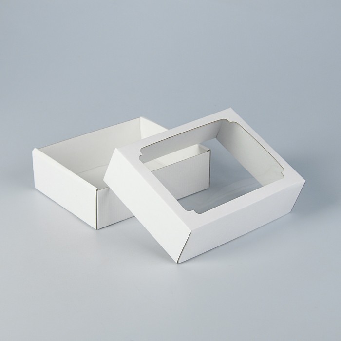 Коробка сборная, белая, 19 х 15 х 6 см