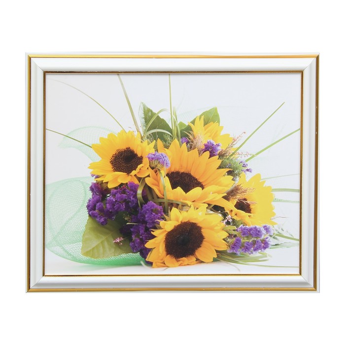 Картина "Букет подсолнухов" 26х21 см