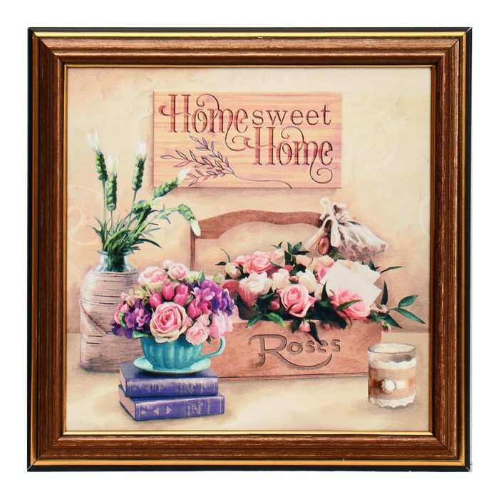 Картина "Цветы в прихожей" 20х20 см