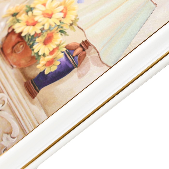 Картина "Цветы у лампы" 20х20 см