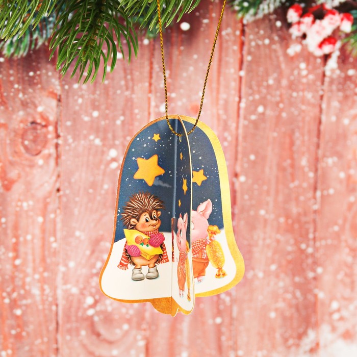 Подвеска на ёлку 3D "Колокольчик"