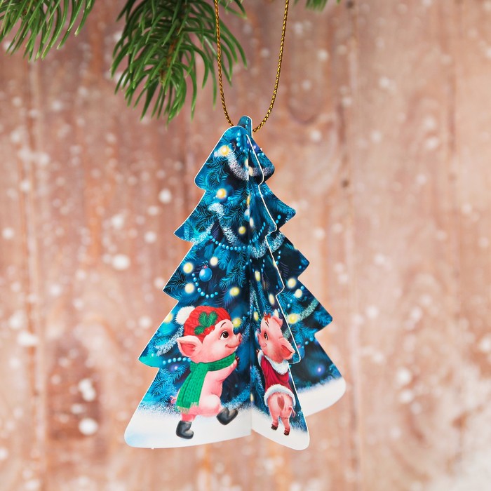 Подвеска на ёлку 3D "Ёлочка"