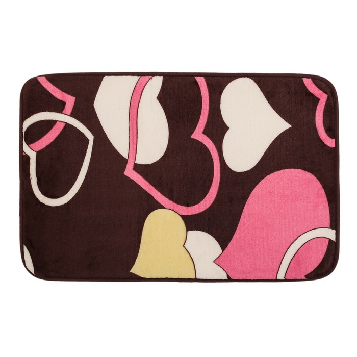 Коврик для ванной "Сердца"