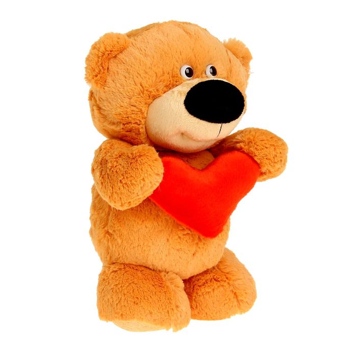 Мягкая игрушка "Мишка с сердцем", цвета МИКС