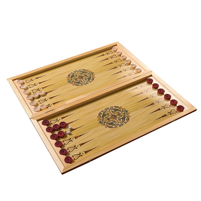 Нарды-шашки "Девушка на пляже" (доска дерево 60х60 см)