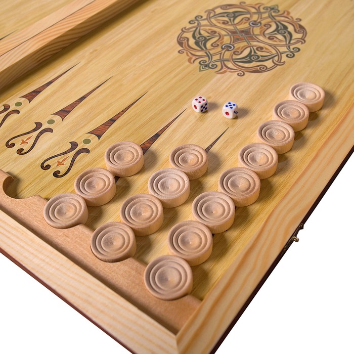 Нарды-шашки "Девушка на пляже" (доска дерево 60х60 см)