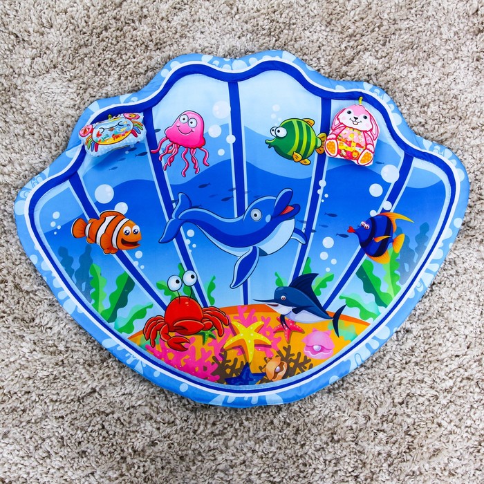 Коврик детский развивающий «Морские приключения», 2 игрушки