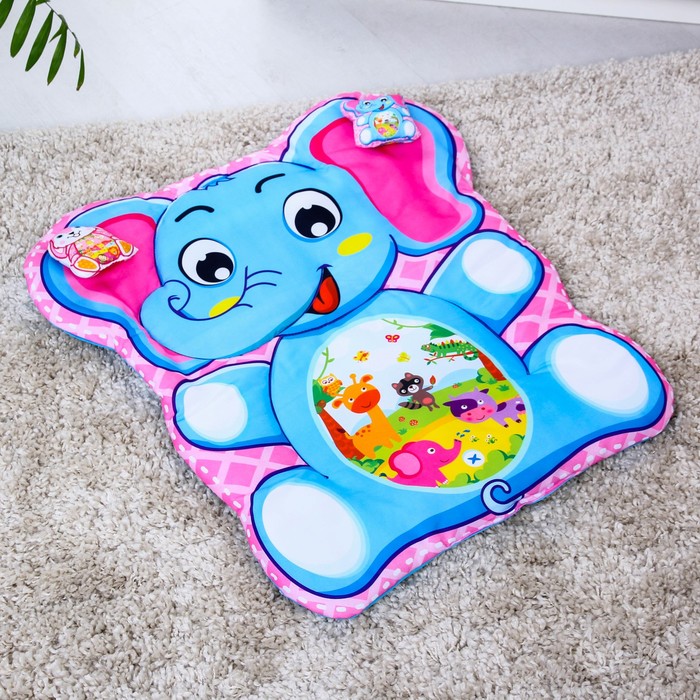 Коврик детский развивающий «Слоник», 2 игрушки