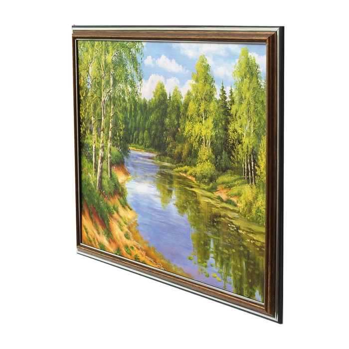 Картина "Лесная река" 33х43 см