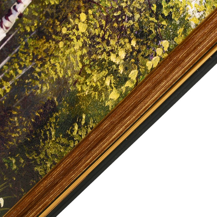 Картина "Лодочка у реки" 36х73 см