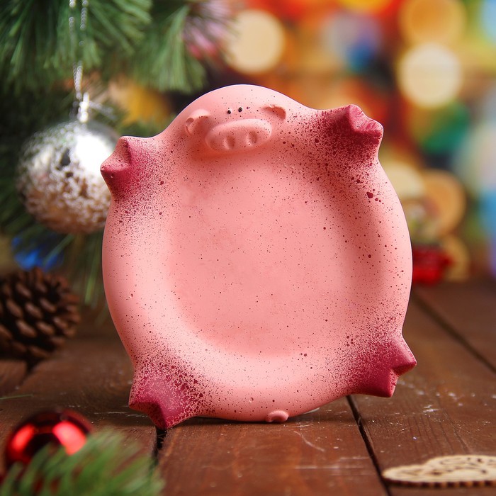 Набор свечей "Три поросёнка" розовый, 7х11см