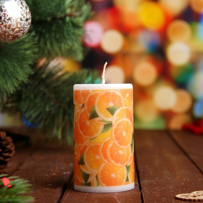 Набор свечей "Сочный апельсин", 3 штуки в упаковке