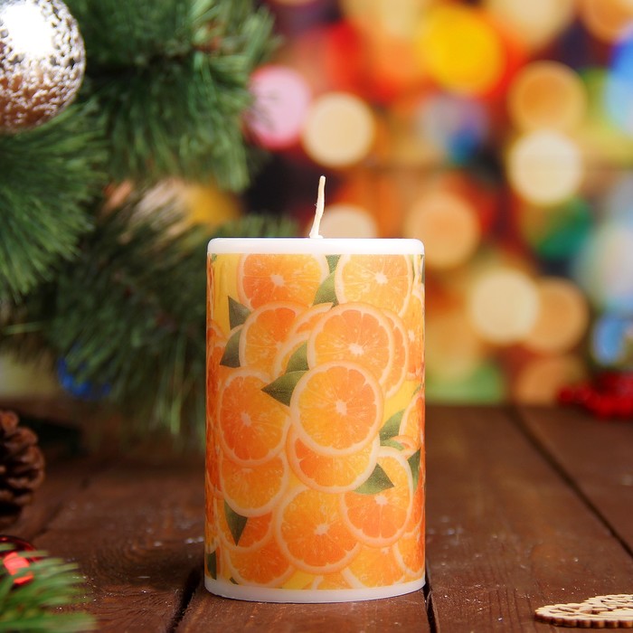 Набор свечей "Сочный апельсин", 3 штуки в упаковке