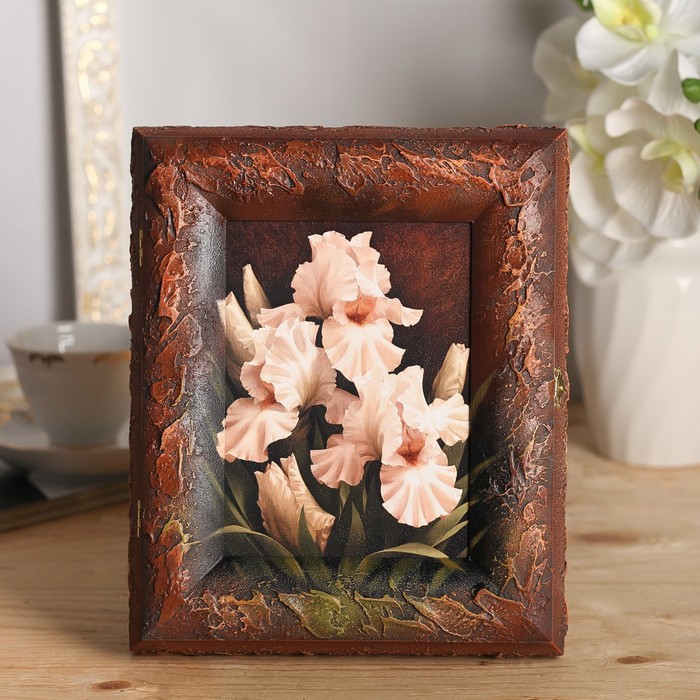 Ключница "Белые ирисы" 24х29 см  МИКС