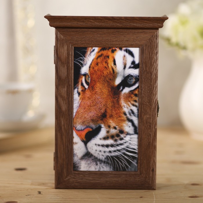 Ключница "Тигр" шоколад 28,5х20х6 см