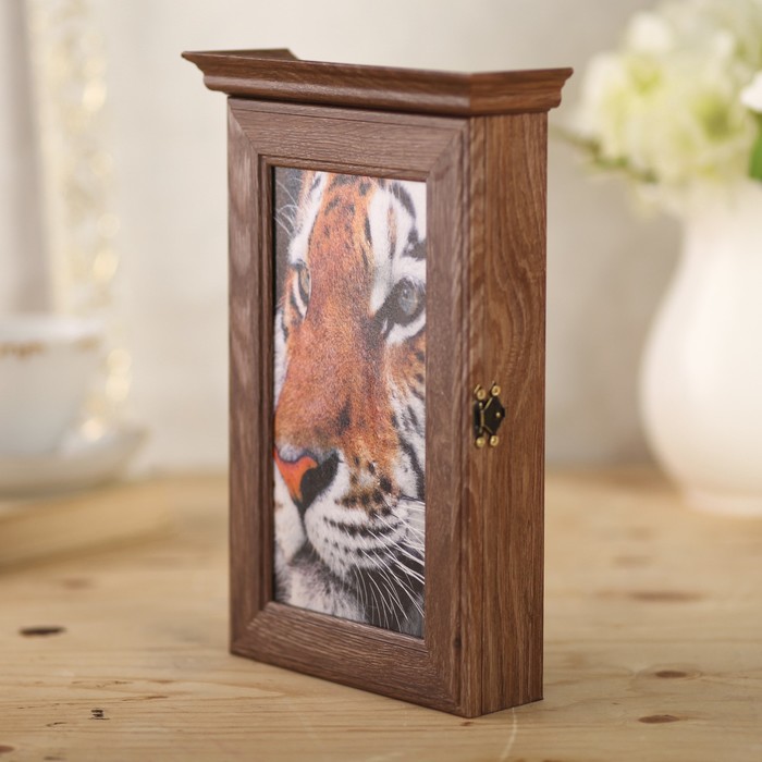 Ключница "Тигр" шоколад 28,5х20х6 см