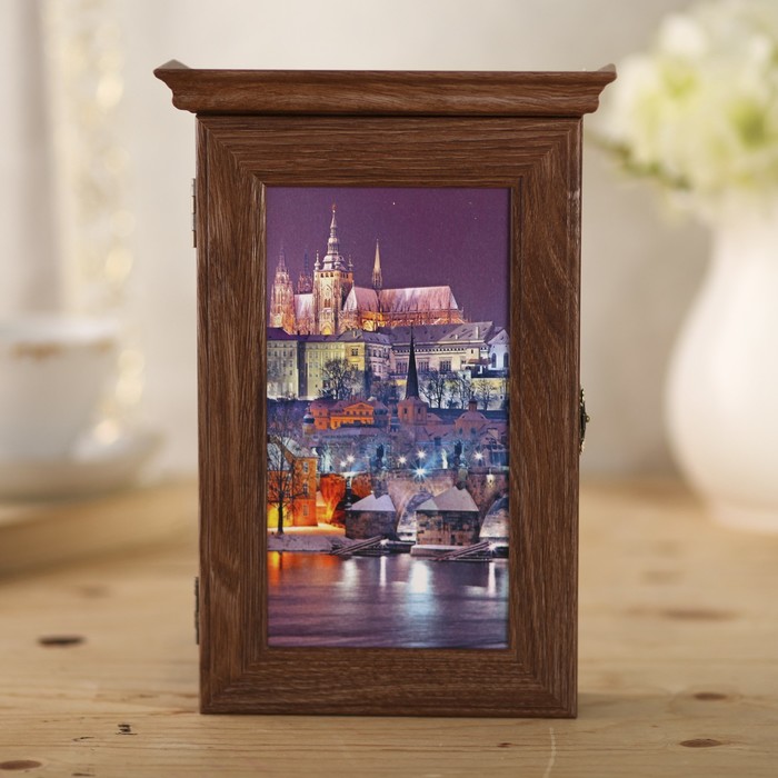 Ключница "Ночной город" шоколад 28,5х20х6 см