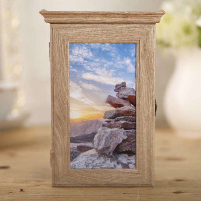 Ключница "Камни" янтарь 28,5х20х6 см