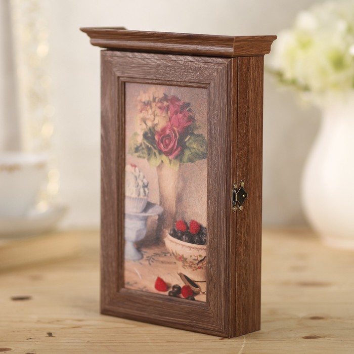 Ключница "Букет" шоколад 28,5х20х6 см