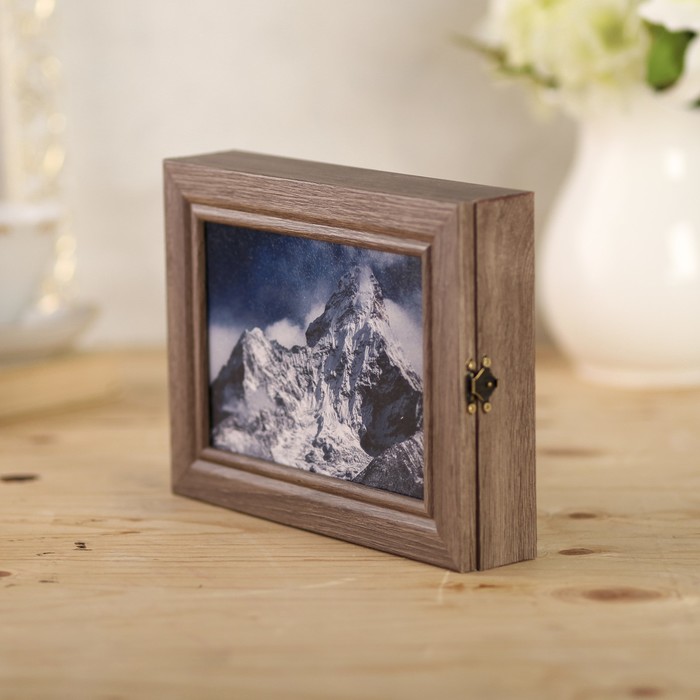 Ключница "Горы" коричневая 23,5х18х5 см