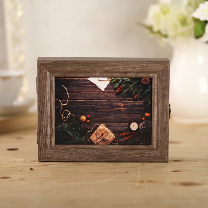 Ключница "Ель" коричневая 23,5х18х5 см