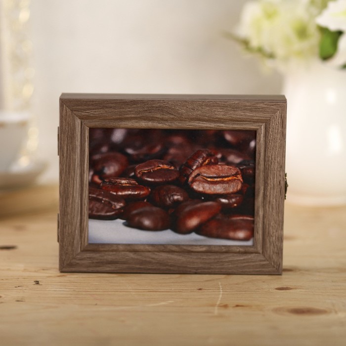 Ключница "Кофейные зерна" коричневая 23,5х18х5 см