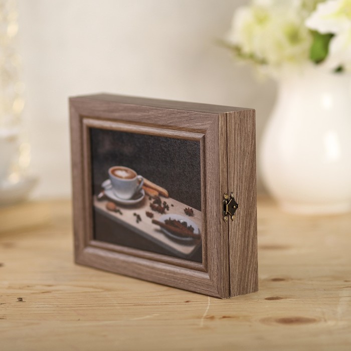 Ключница "Аромат кофе" коричневая 23,5х18х5 см
