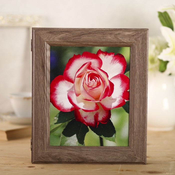 Ключница "Прекрасный цветок" коричневая 34,5х29,5х5 см