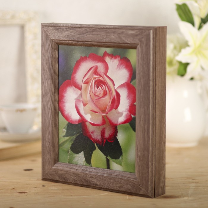 Ключница "Прекрасный цветок" коричневая 34,5х29,5х5 см