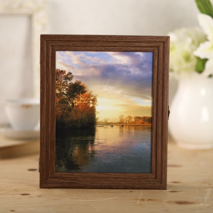 Ключница "Тихое озеро" шоколад 30х25х5 см