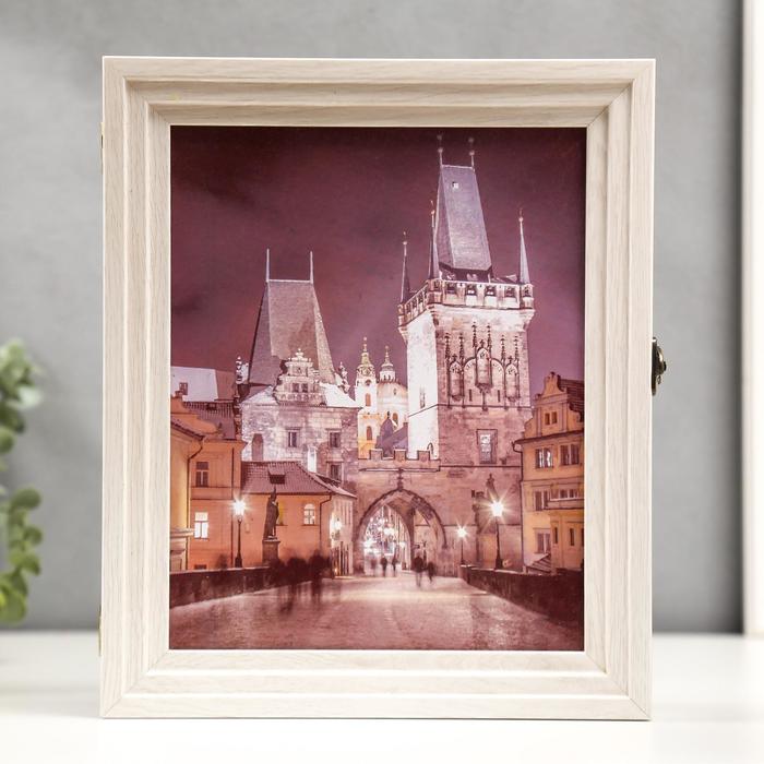 Ключница "Город" янтарь 30х25х5 см