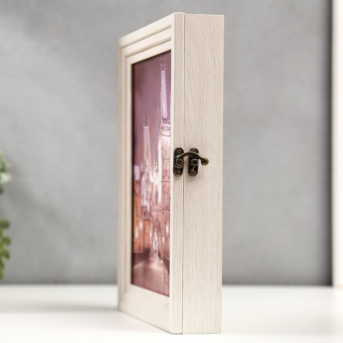 Ключница "Город" янтарь 30х25х5 см