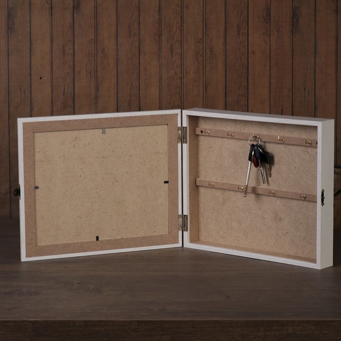 Ключница "Капли на листе" жемчуг 30х25х5 см